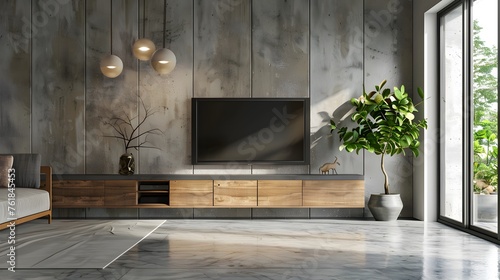 modern blank cabinet tv