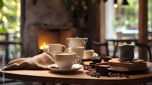 The cozy ambiance of the setting invites you to take a moment to savor both the visual appeal and the aromatic allure of the freshly brewed coffee. It's a simple yet heartwarming scene, promising mome