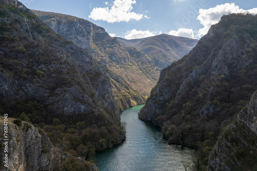 View of Matka Canyon in North Macedonia