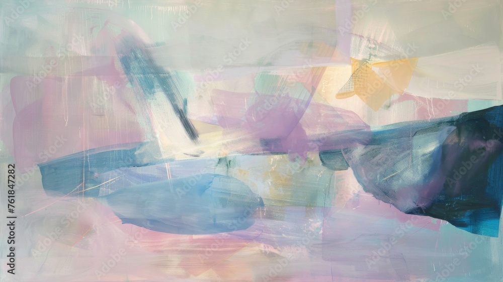 Abstract pastel color painting
