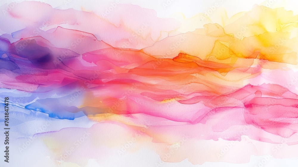 Abstract watercolor landscape