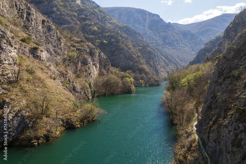 View of Matka Canyon in North Macedonia View of Matka Canyon in North Macedonia