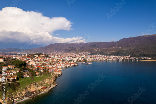 Aerial view of Ohrid in North Macedonia