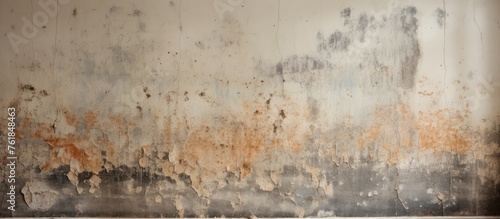 A detailed shot of a wooden wall with various stains, resembling an abstract art painting. The pattern of stains creates a natural landscape on the rectangle surface