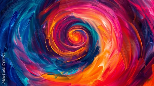 Colorful abstract swirl