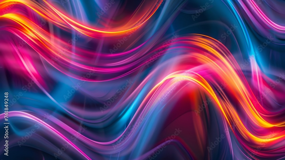 Vivid abstract light waves with colorful gradients Vivid abstract light waves with colorful gradients