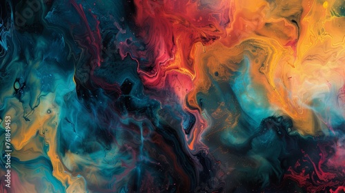 Abstract colorful liquid pattern