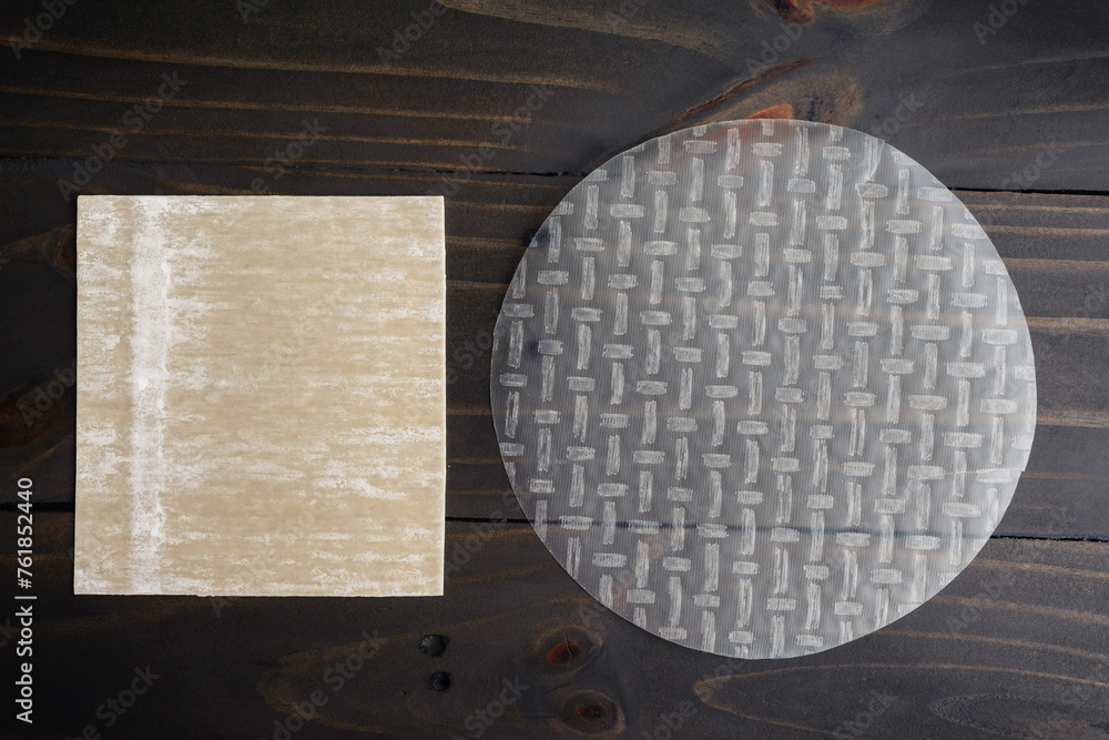 Egg Roll Wraper and Rice Paper Wrapper Comparison Comparing a wheat
