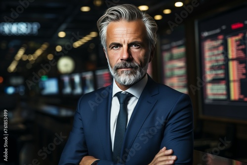 Businessman in Suit and Tie Posing