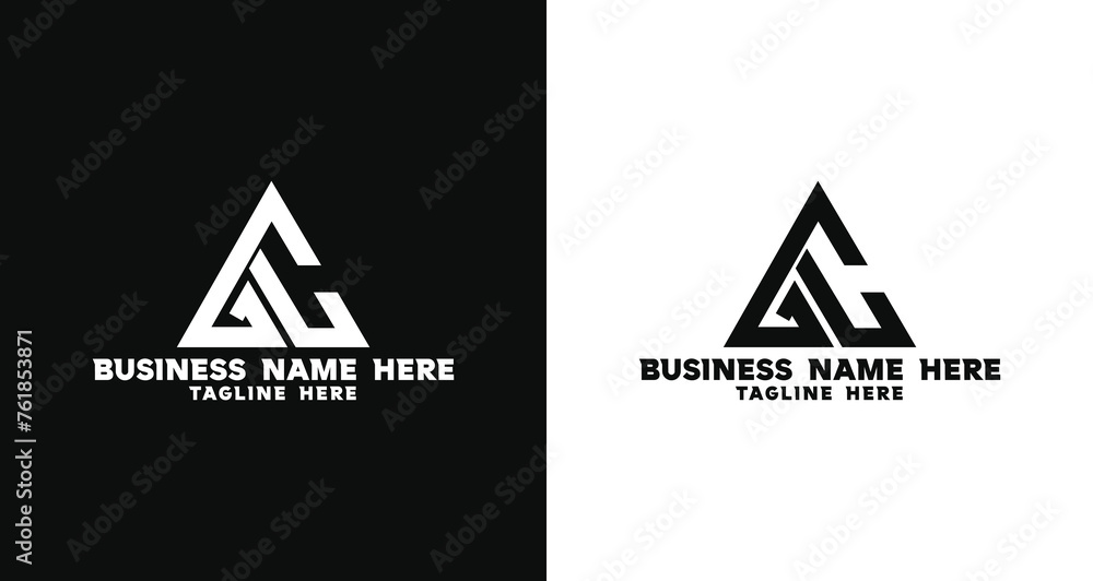 GC Logo design in triangle shape GC Logo design in triangle shape
