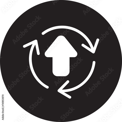 continuous improvement glyph icon