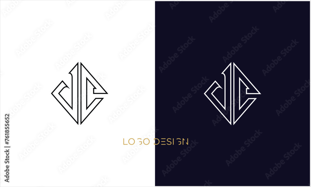 Naklejka premium VC, CV, V, C, Abstract Letters Logo monogram
