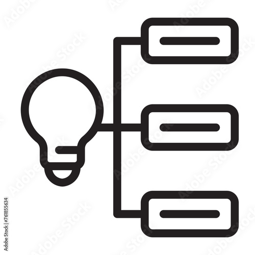 project management line icon