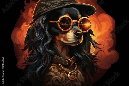 Dog With Glasses and Hat