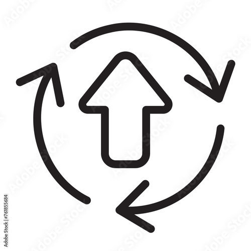 continuous improvement line icon