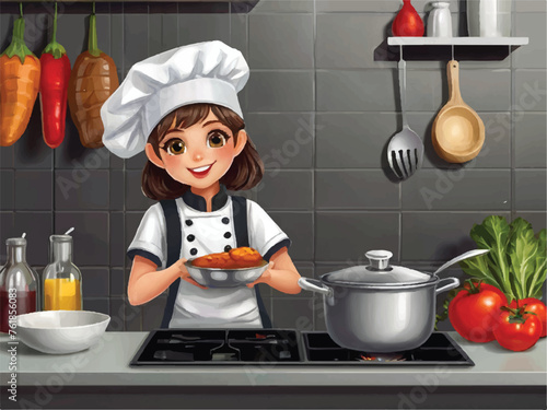 woman cooking