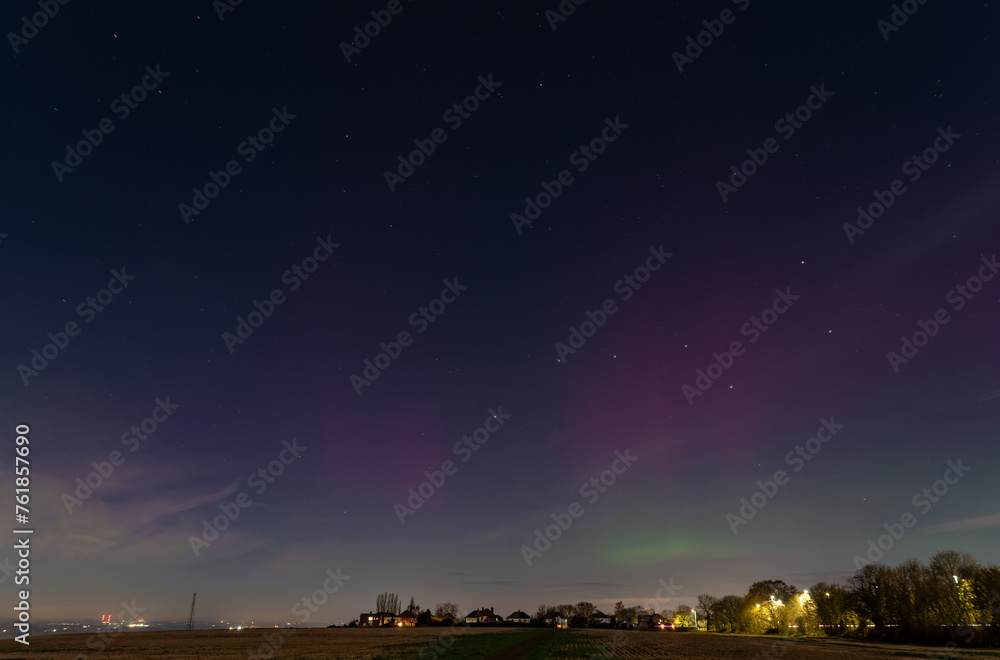 Northern lights, Aurora borealis in Lincoln, Lincolnshire, United Kingdim Northern lights, Aurora borealis in Lincoln, Lincolnshire, United Kingdim