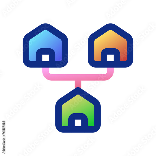 Editable local, home, network, LAN, connection vector icon. Remote work, job, profession, freelance. Part of a big icon set family. Perfect for web and app interfaces, presentations, infographics, etc