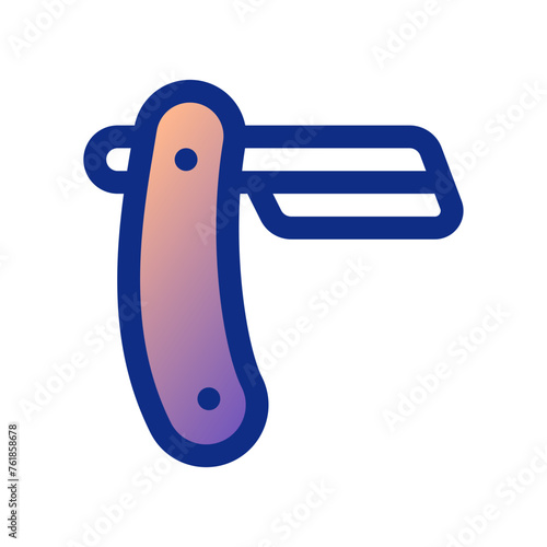 Editable straight razor vector icon. Barbershop, lifestyle, grooming. Part of a big icon set family. Perfect for web and app interfaces, presentations, infographics, etc