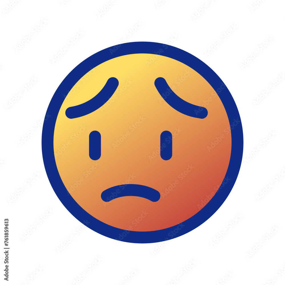 Editable worry, sad face expression emoticon vector icon. Part of a big icon set family. Part of a big icon set family. Perfect for web and app interfaces, presentations, infographics, etc Editable worry, sad face expression emoticon vector icon. Part of a big icon set family. Part of a big icon set family. Perfect for web and app interfaces, presentations, infographics, etc