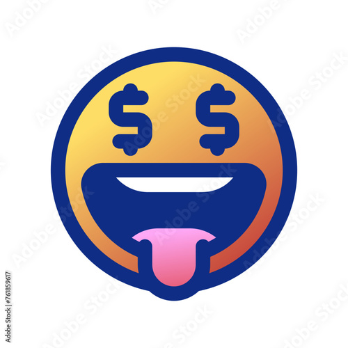 Editable greedy face expression emoticon vector icon. Part of a big icon set family. Part of a big icon set family. Perfect for web and app interfaces, presentations, infographics, etc