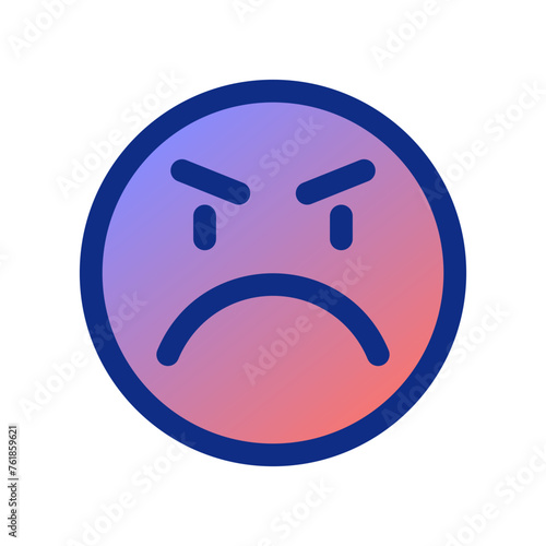 Editable upset, angry, mad expression emoticon vector icon. Part of a big icon set family. Part of a big icon set family. Perfect for web and app interfaces, presentations, infographics, etc