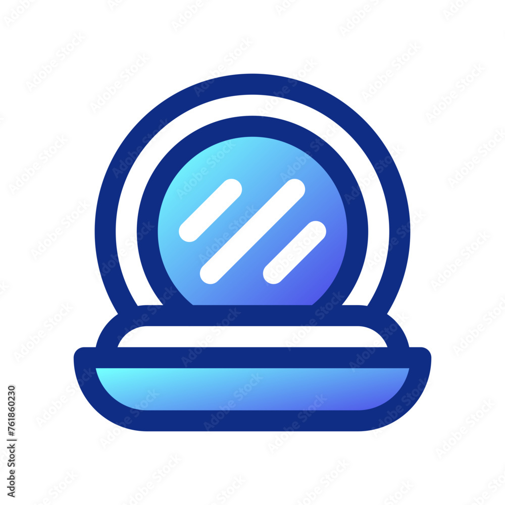 Editable compact powder vector icon. Cosmetics, makeup, skincare, beauty. Part of a big icon set family. Perfect for web and app interfaces, presentations, infographics, etc