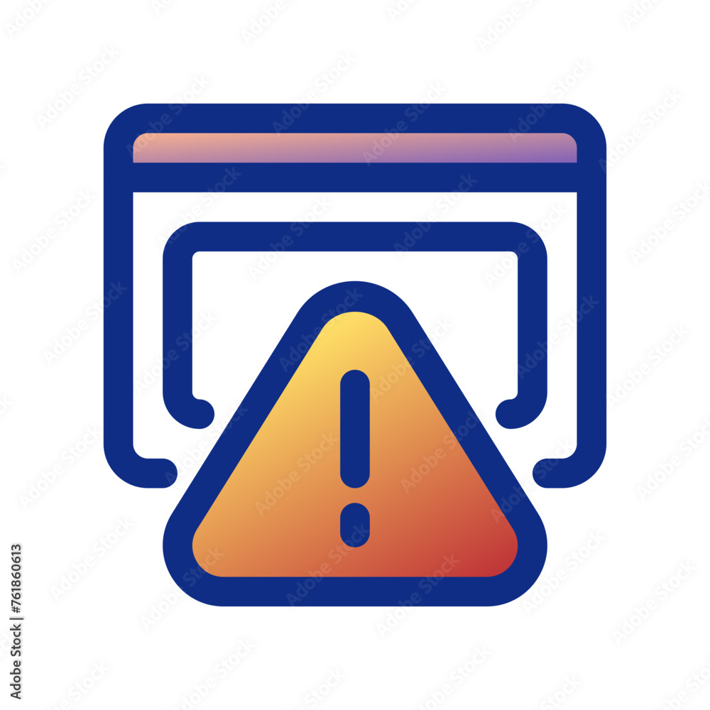 Editable website alert, warning vector icon. Part of a big icon set family. Perfect for web and app interfaces, presentations, infographics, etc Editable website alert, warning vector icon. Part of a big icon set family. Perfect for web and app interfaces, presentations, infographics, etc
