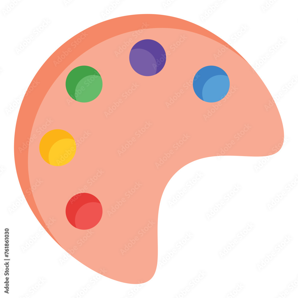 Fototapeta premium Color Palette Flat Icon