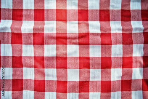 Red and white checkered fabric texture