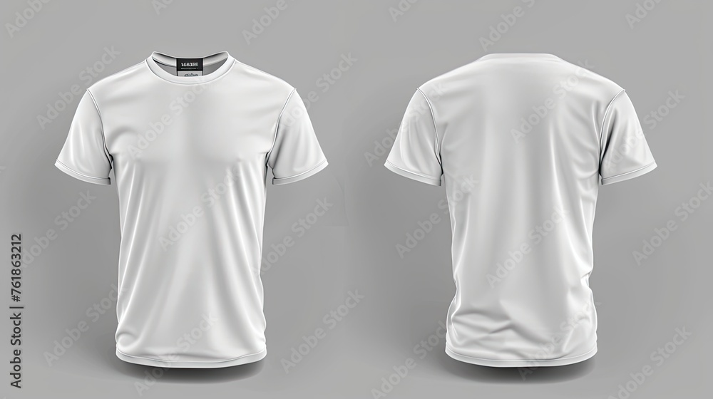 White male t shirt mockup front and back view for template design illustration. mockup logo. branding White male t shirt mockup front and back view for template design illustration. mockup logo. branding