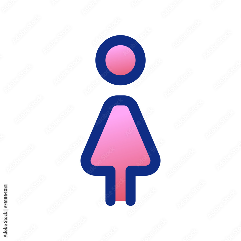 Editable female restroom vector icon. Part of a big icon set family. Perfect for web and app interfaces, presentations, infographics, etc Editable female restroom vector icon. Part of a big icon set family. Perfect for web and app interfaces, presentations, infographics, etc