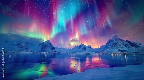 Aurora is a natural display of light in the earth s sky along with winter.