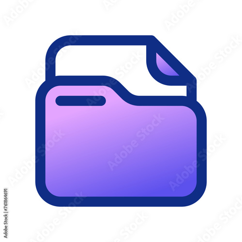 Editable vector file document folder icon. Part of a big icon set family. Perfect for web and app interfaces, presentations, infographics, etc