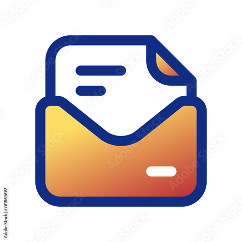 Editable vector open mail letter icon. Part of a big icon set family. Perfect for web and app interfaces, presentations, infographics, etc