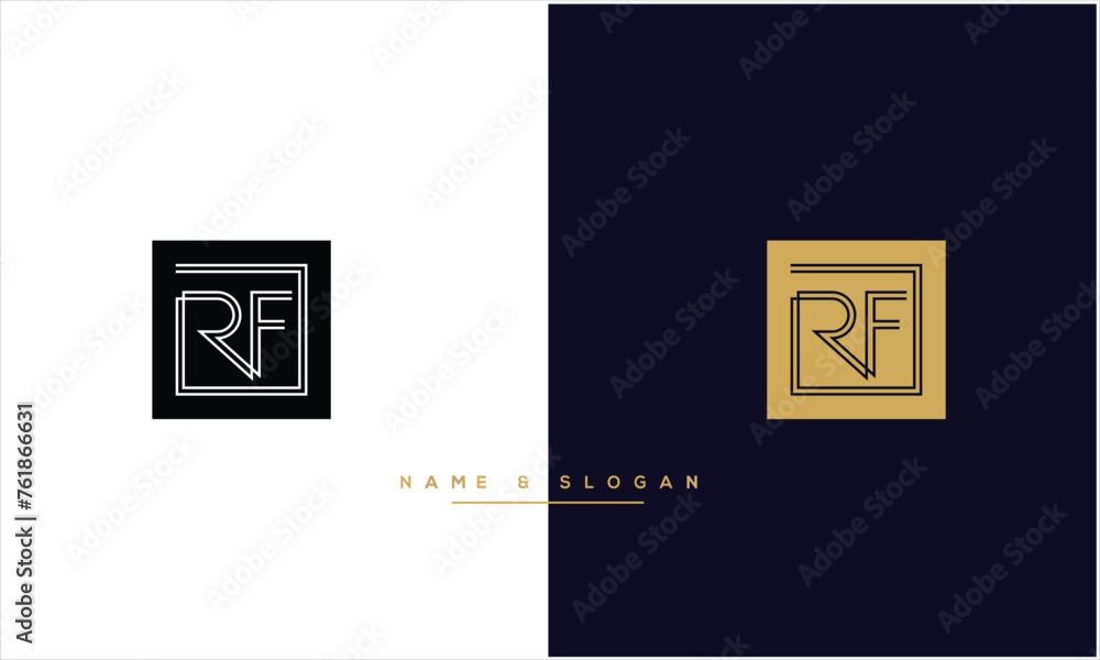 RF, FR, R, F, Abstract Letters Logo Monogram RF, FR, R, F, Abstract Letters Logo Monogram