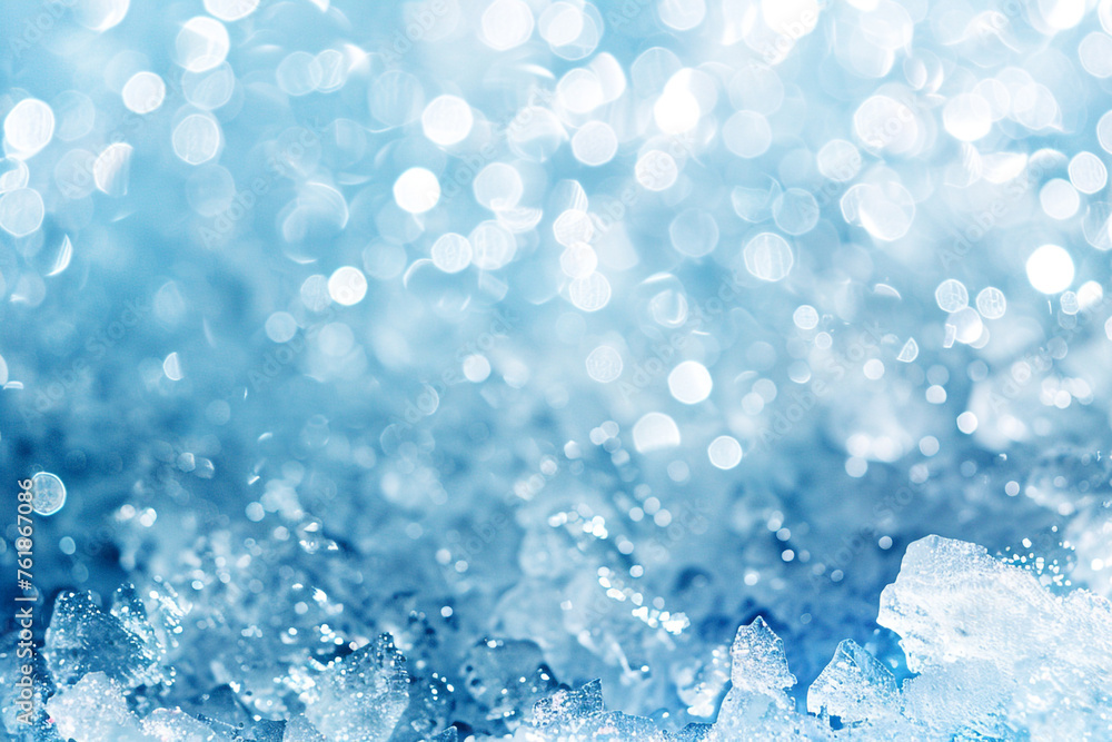 A bokeh background in cool, icy shades of blue and white, evoking the sparkling, frozen beauty of a glacier under the sunlight. A bokeh background in cool, icy shades of blue and white, evoking the sparkling, frozen beauty of a glacier under the sunlight.