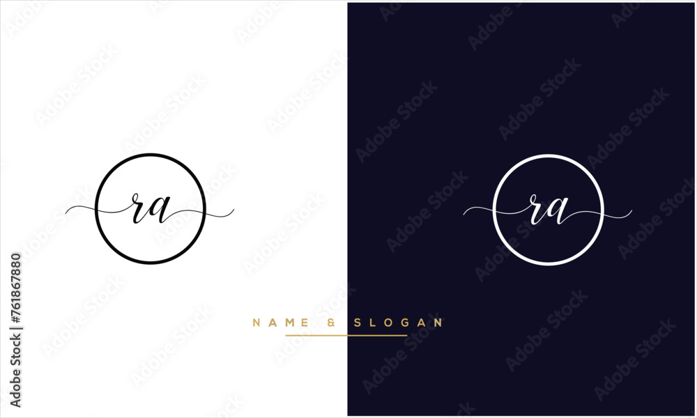 Fototapeta premium RA, AR, R, A, Abstract Letters Logo Monogram