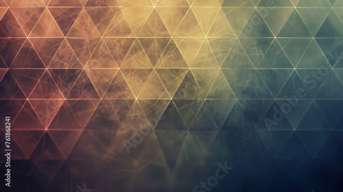 Abstract Golden Triangular Low Poly Background