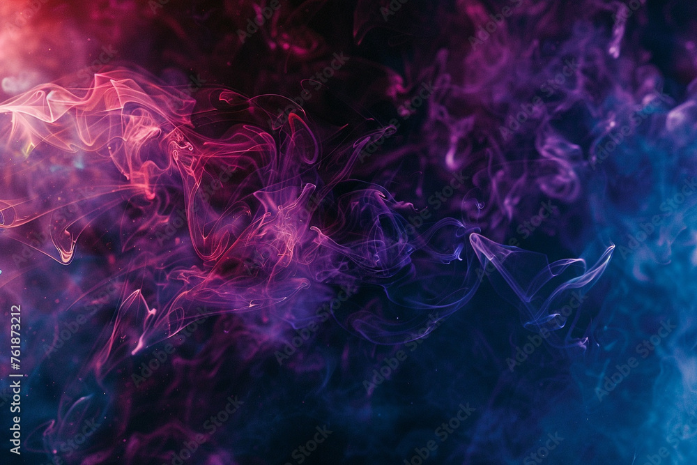 Fototapeta premium An abstract bokeh background with asymmetric, blurry shapes in shades of indigo and violet, giving a mysterious, cosmic feeling.