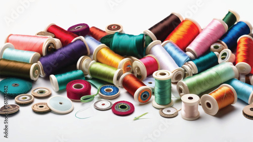 spools of thread and buttons
