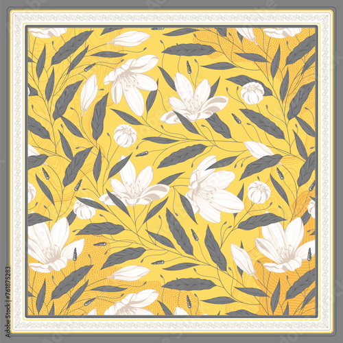 beautiful printed scarf hijab design 11