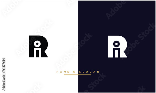 RI, IR,R , I, Abstract letters Logo monogram