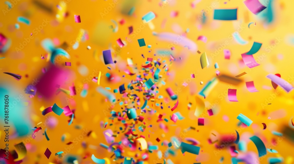 Fototapeta premium photo session with confetti in studio generative ai