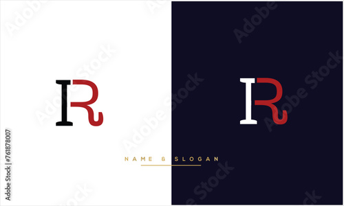 RI, IR,R , I, Abstract letters Logo monogram