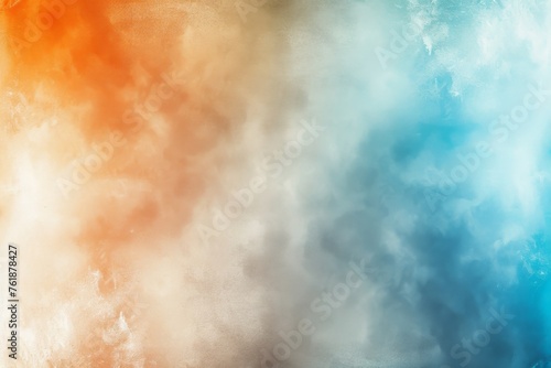 Retro Remix: Abstract Grainy Gradient with Orange, Blue, Yellow & White Noise. Textured Backdrop for Posters, Covers & Bold Design Concepts. © JovialFox