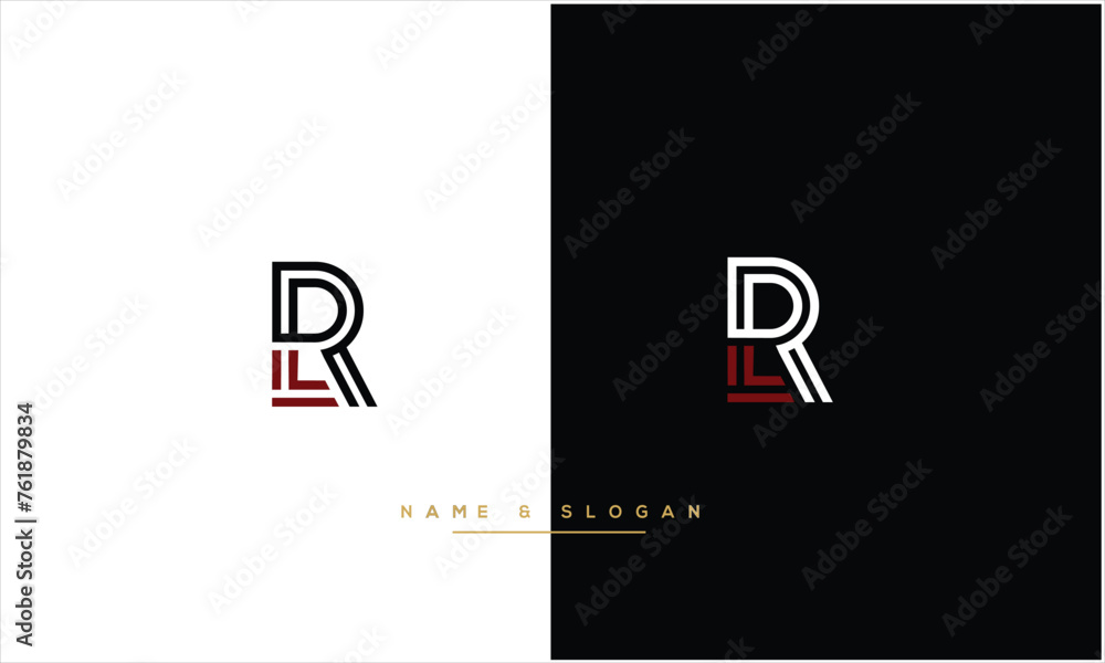 RL, LR,R , L, Abstract Letters Logo Monogram RL, LR,R , L, Abstract Letters Logo Monogram