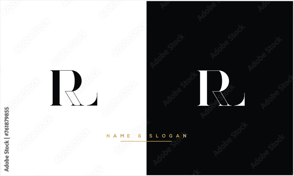 RL, LR,R , L, Abstract Letters Logo Monogram RL, LR,R , L, Abstract Letters Logo Monogram