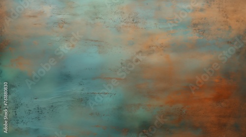 Turquoise and Orange Abstract Corrosion Texture