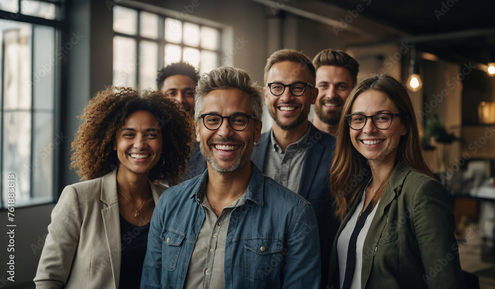 portrait of a successful, business people group in casuals at office portrait of a successful, business people group in casuals at office